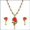 CORAL NECKLACE SET -JMA-0180 - Click here to View more details about this Product